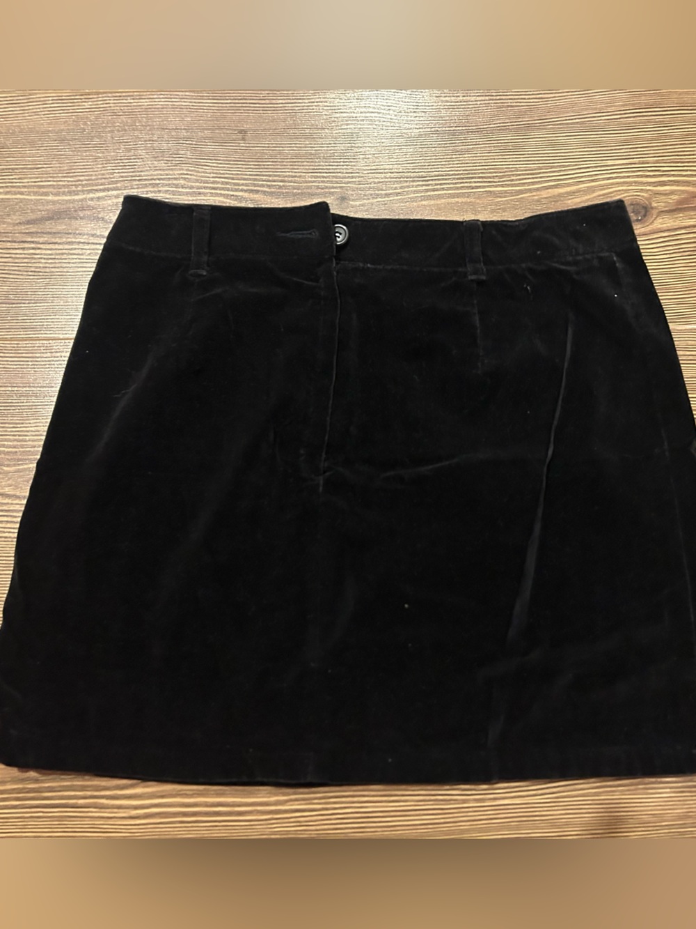 J. Crew Black Velvet Mini Skirt